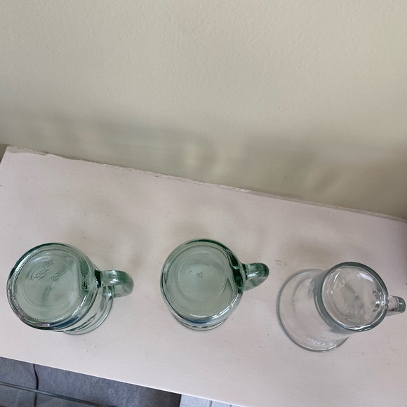 Vintage Coca Cola Mugs Green Glass Coca Cola Collectors Cup Bar Ware Drink Stein - Picture 3 of 10